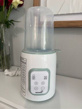 Grownsy White and Mint Baby Bottle Sterilizer & Warmer